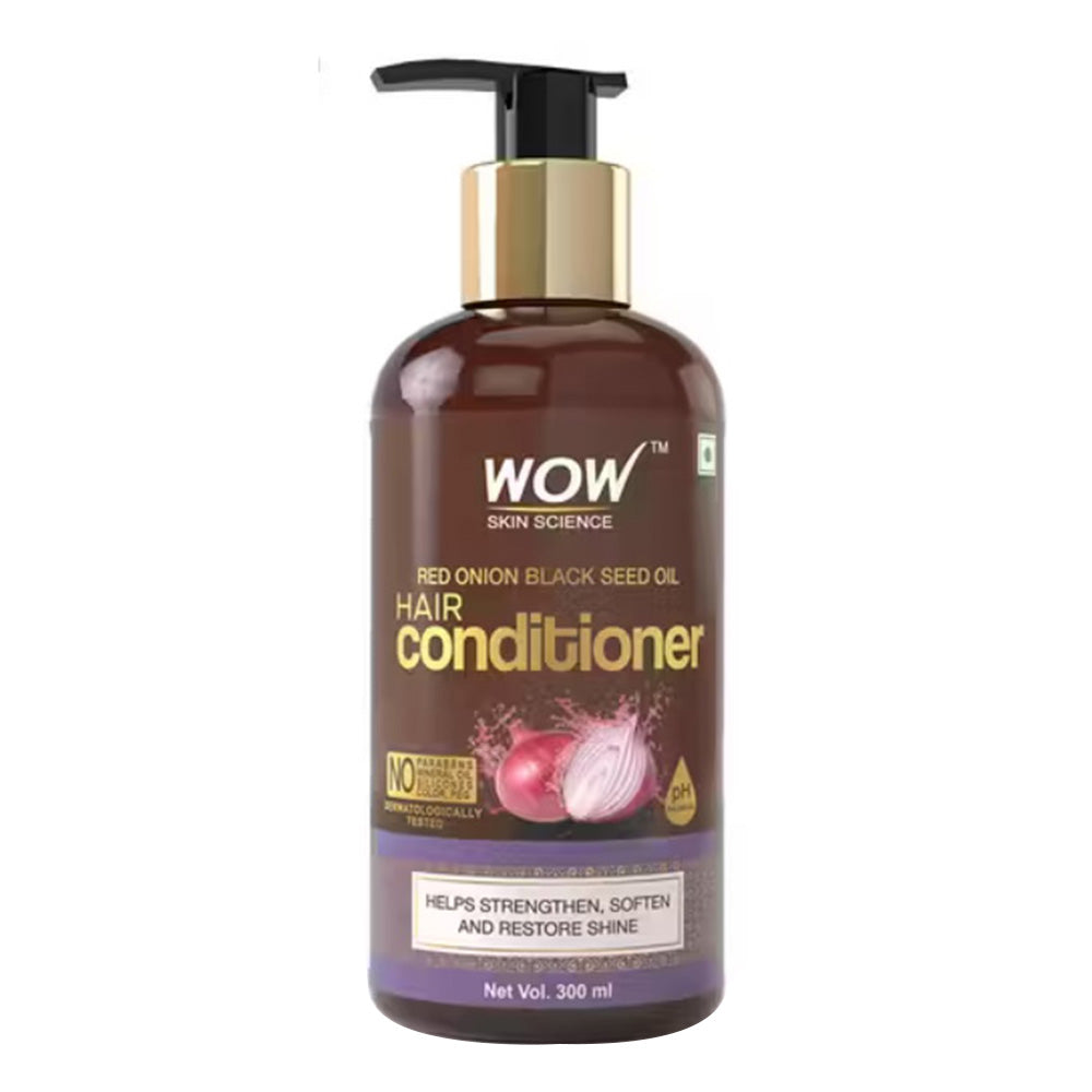 Wow Skin Science Onion Black Seed Oil Conditioner for Smooth Strong and Frizz Free Hair 10.14Oz (300ml)